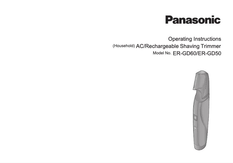 Page n°1 - Manuel utilisateur Panasonic ER-GD60