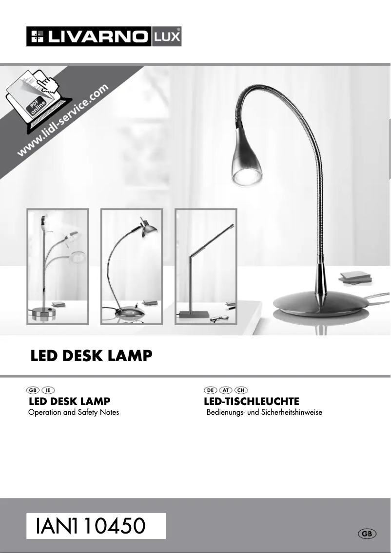 Page 1 de la notice Manuel utilisateur Livarno Lux IAN 110450