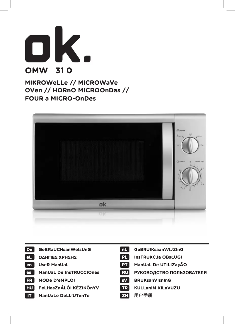 Page n°1 - Manuel utilisateur OK OMW 310-S