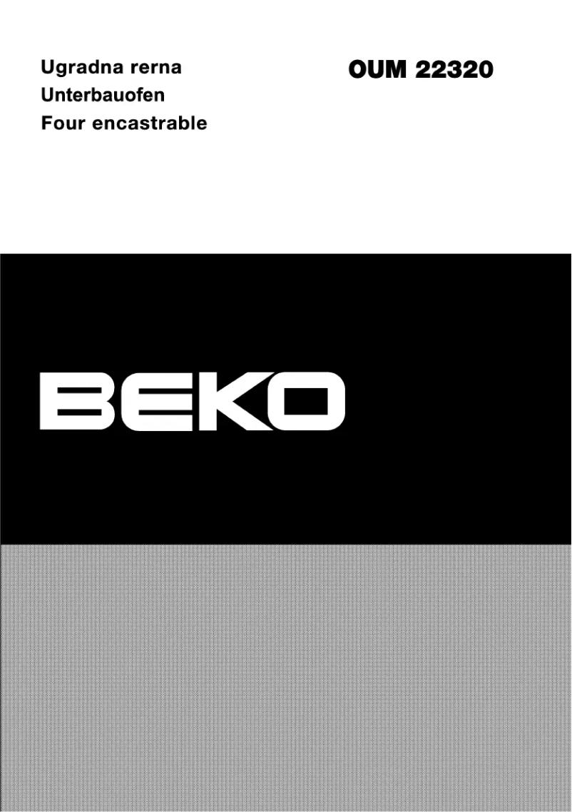Page n°1 - Manuel utilisateur Beko OUM 22320 X