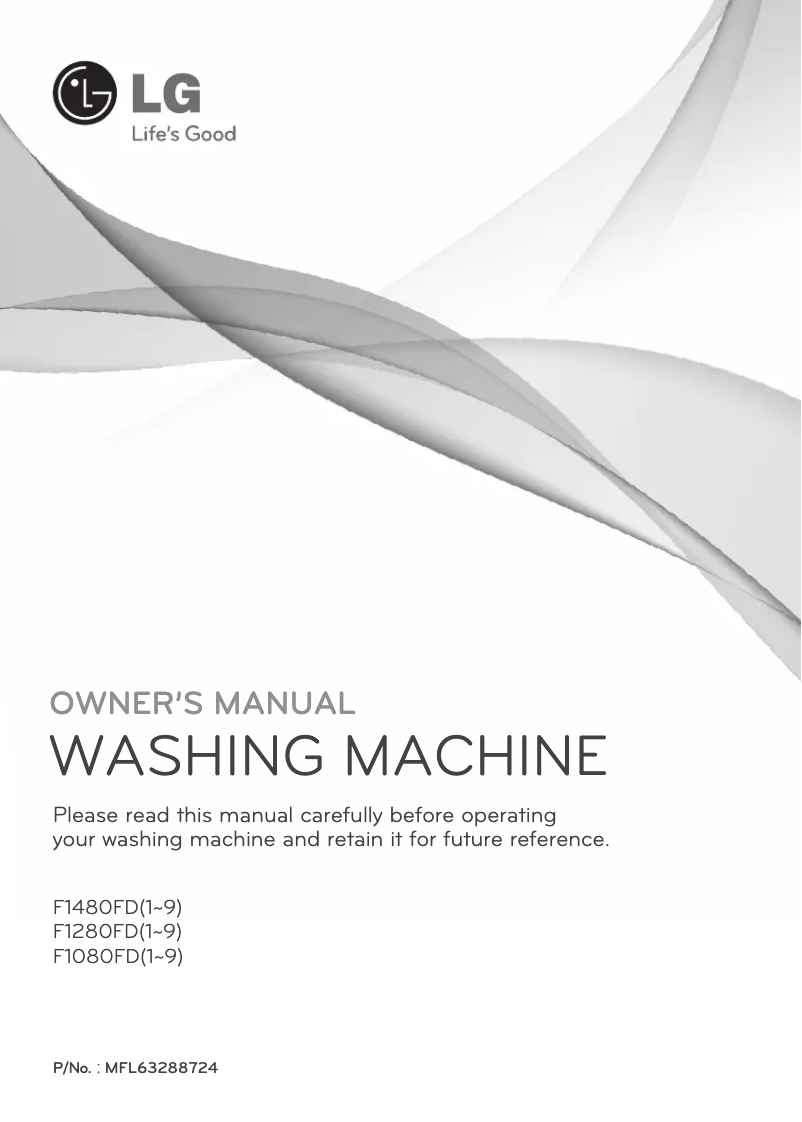 Page n°1 - Manuel utilisateur LG F1480FD6