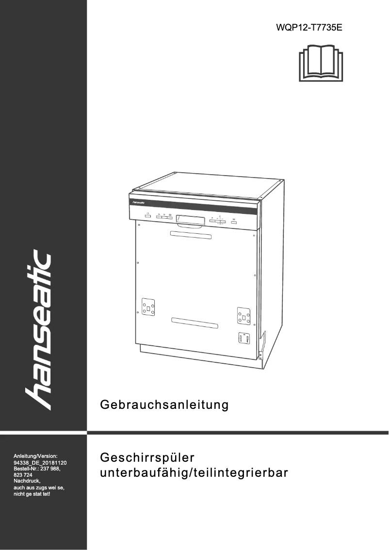 Página 1 del manual Manual de usuario Hanseatic WQP12-T7735E