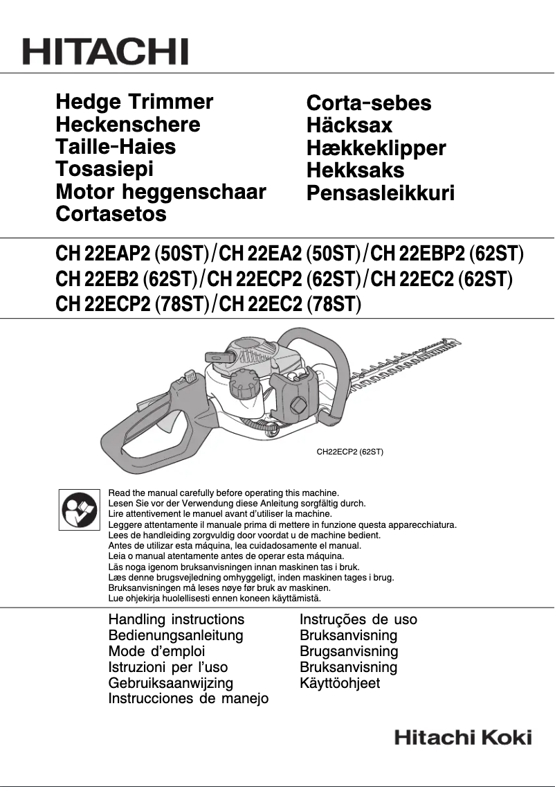 Page 1 de la notice Manuel utilisateur Hitachi CH 22EA2