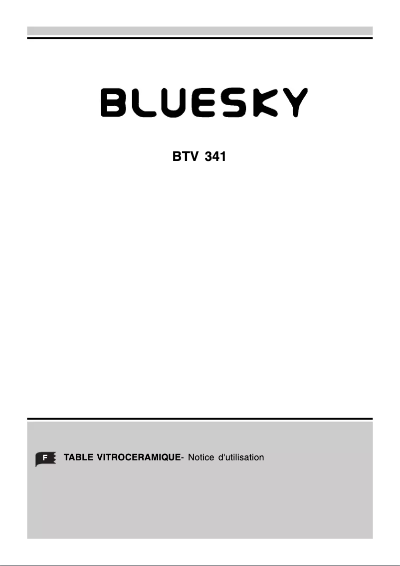 Page n°1 - Manuel utilisateur Bluesky BTV 341