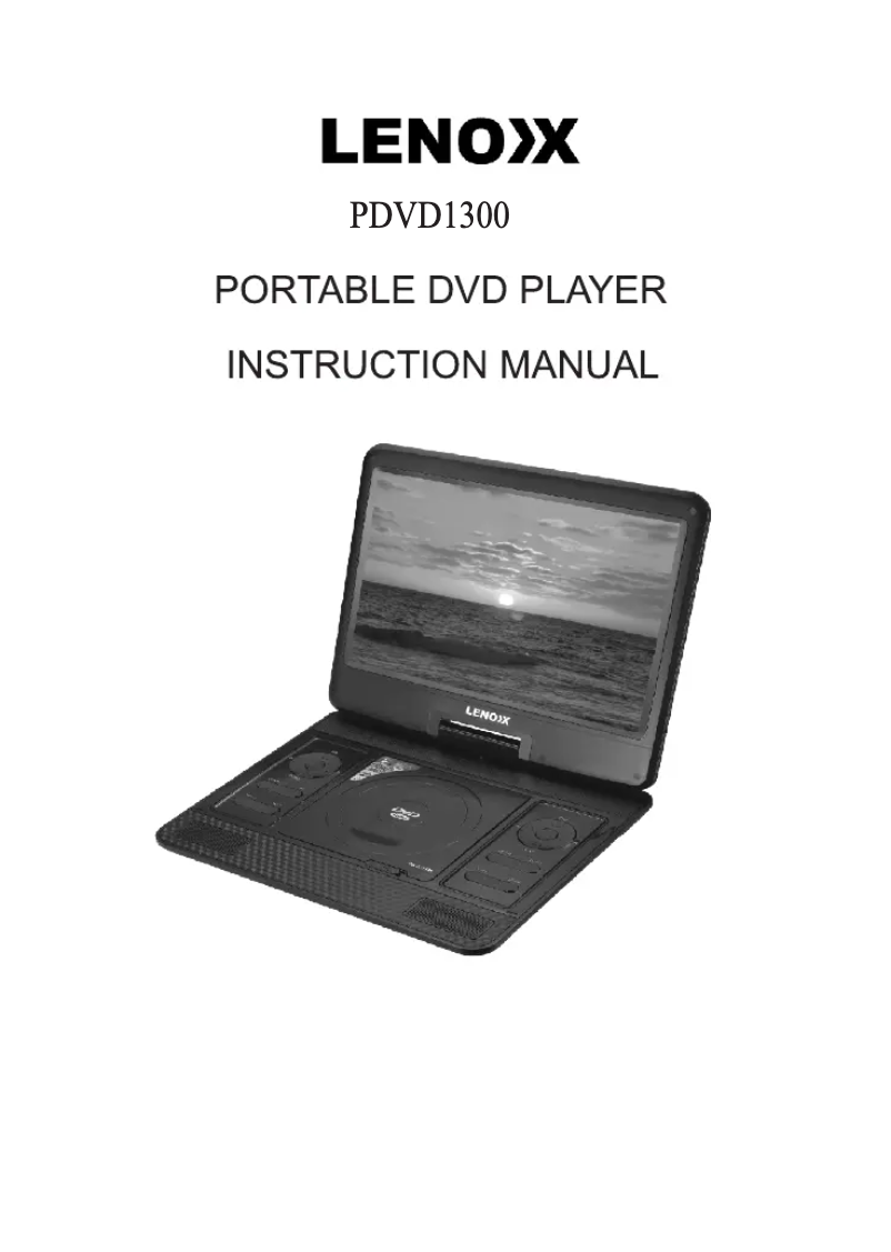 Page 1 de la notice Manuel utilisateur Lenoxx PDVD1300