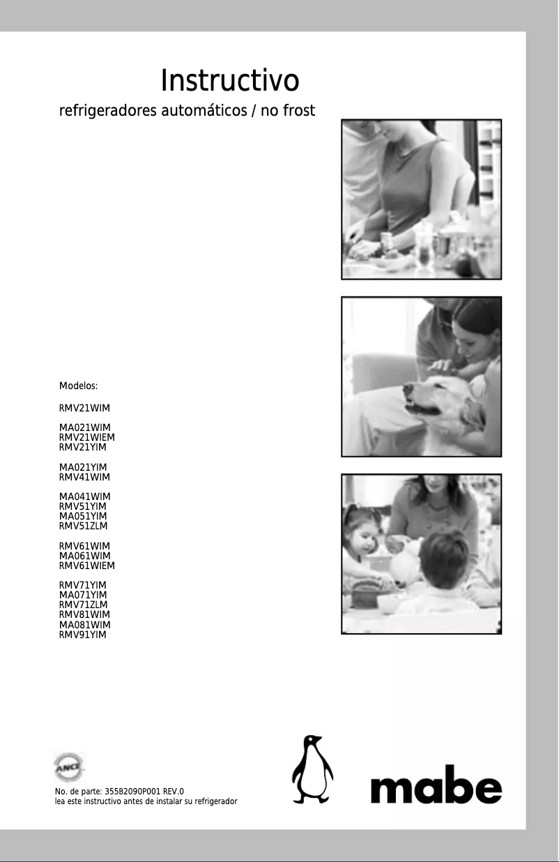 Page n°1 - Manuel utilisateur Mabe RMV71YIM
