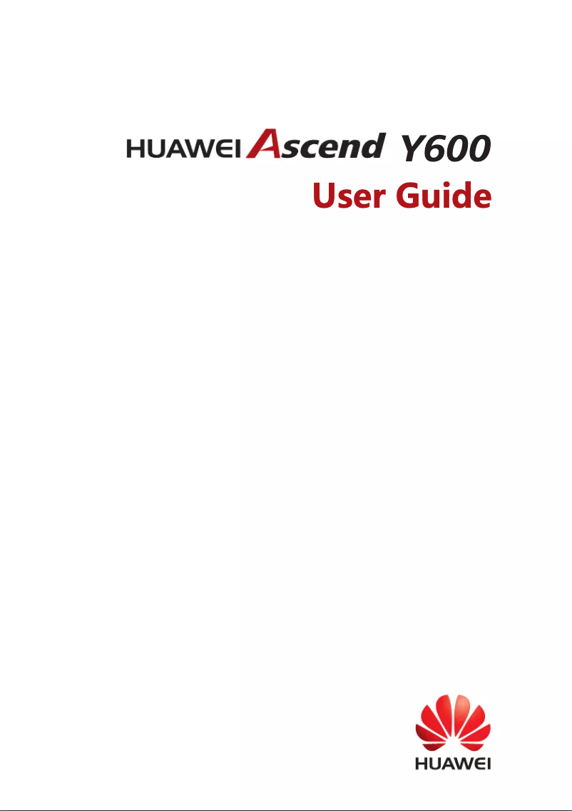 Image de la première page du manuel de l'appareil Ascend Y600