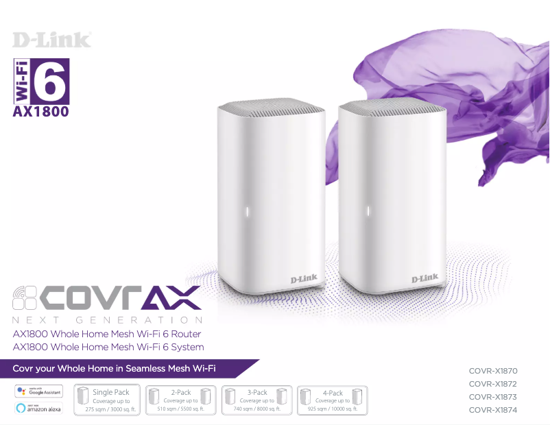 Page n°1 - Manuel utilisateur D-Link COVR-X1870