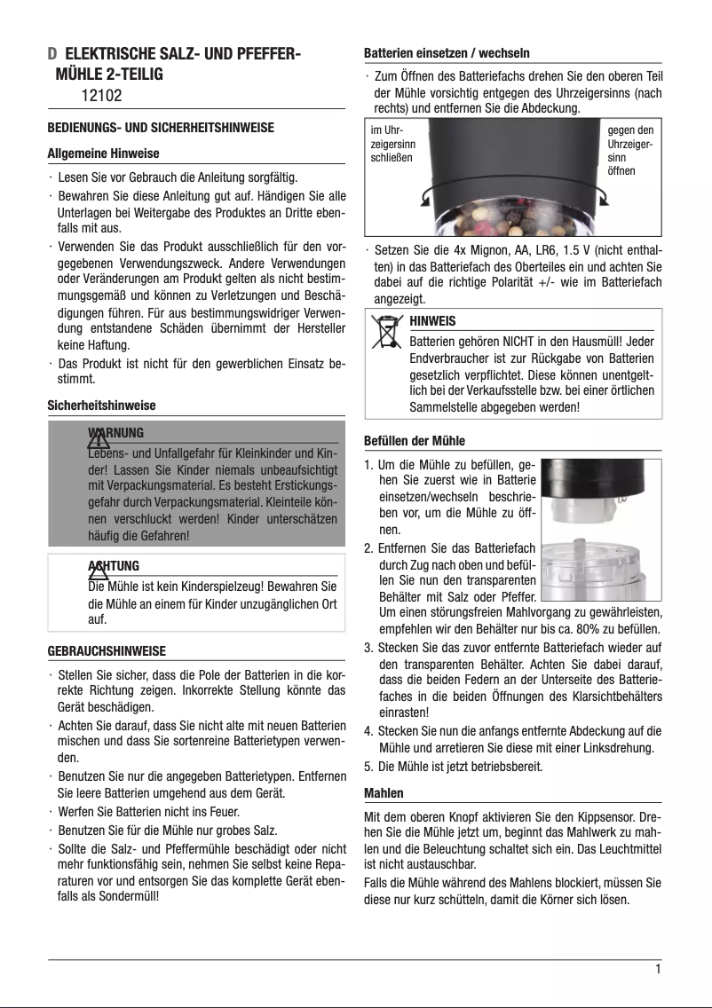 Page 1 de la notice Manuel utilisateur Hi 12102