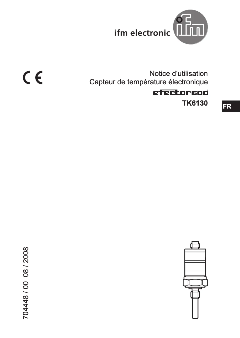 Page 1 de la notice Manuel utilisateur IFM TK6130