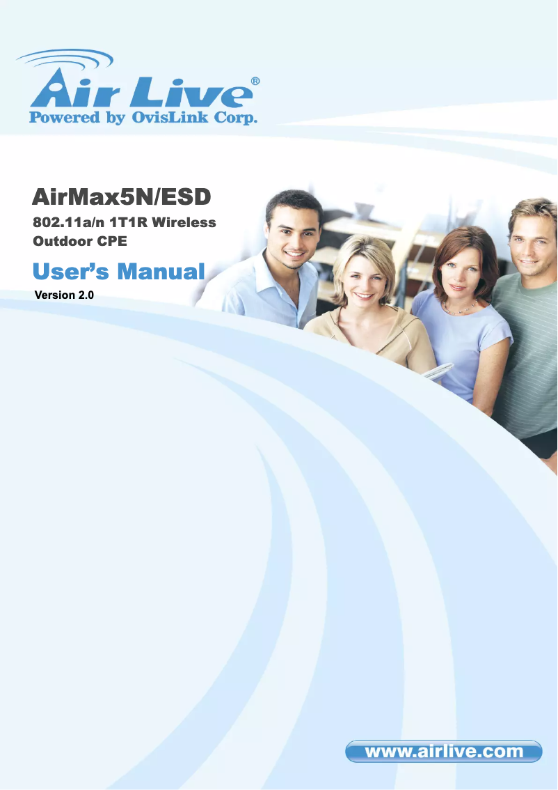 Page 1 de la notice Manuel utilisateur AirLive AP60