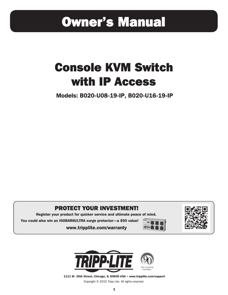 Página 1 del manual Manual de usuario Tripp Lite NetDirector B020-U16-19-IP