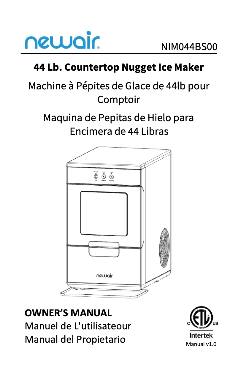 Page 1 de la notice Manuel utilisateur NewAir NANGICBK000