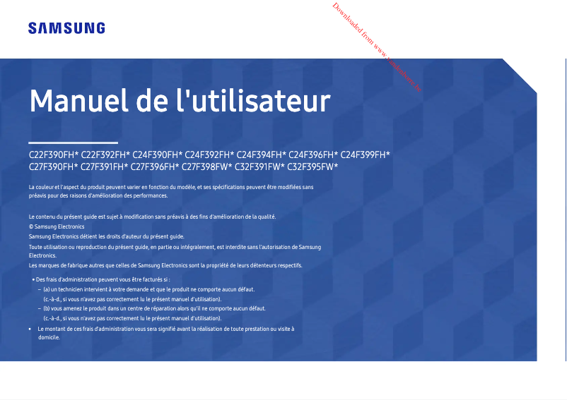 Page n°1 - Manuel utilisateur Samsung LC24F390FHUX
