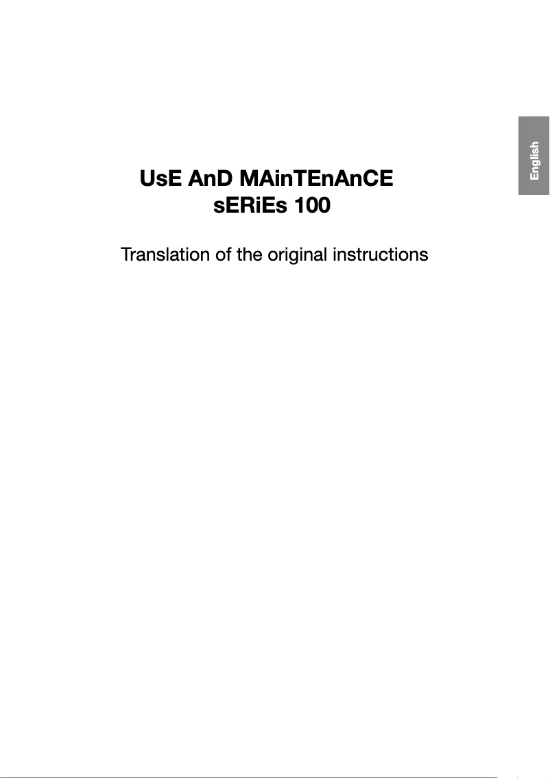 Page n°1 - Manuel utilisateur La San Marco 100 E