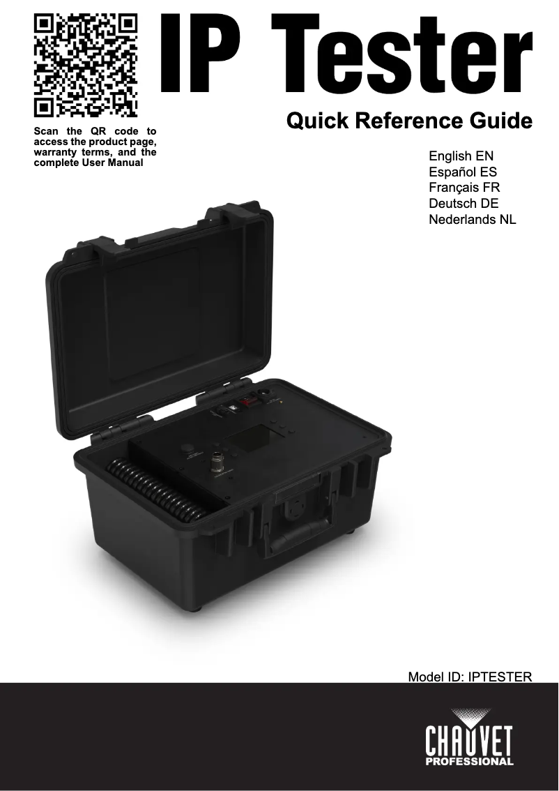 Image de la première page du manuel de l'appareil IP Tester