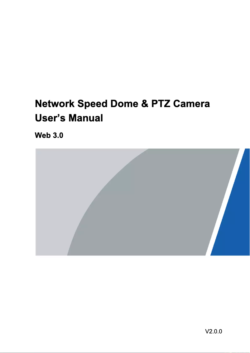 Page 1 de la notice Manuel utilisateur Dahua Technology PTZ12248V-IRB-N