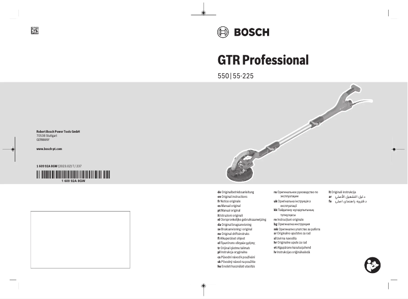 Imagen de la primera página del manual del dispositivo GTR 550 Professional