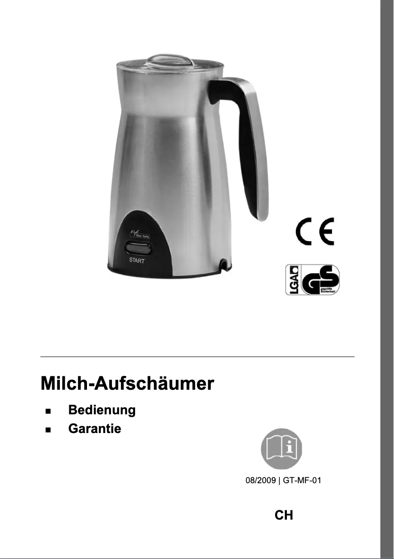 Image de la première page du manuel de l'appareil GT-MF-01