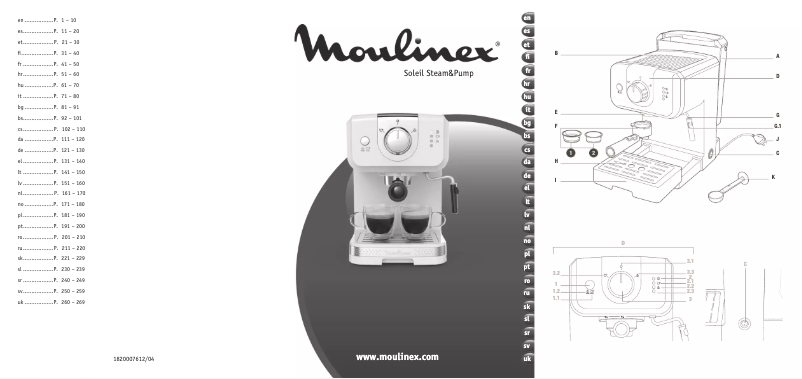 Page n°1 - Manuel utilisateur Moulinex Soleil Steam&Pump