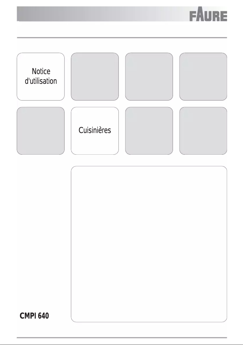 Page n°1 - Manuel utilisateur Faure CMPI640S
