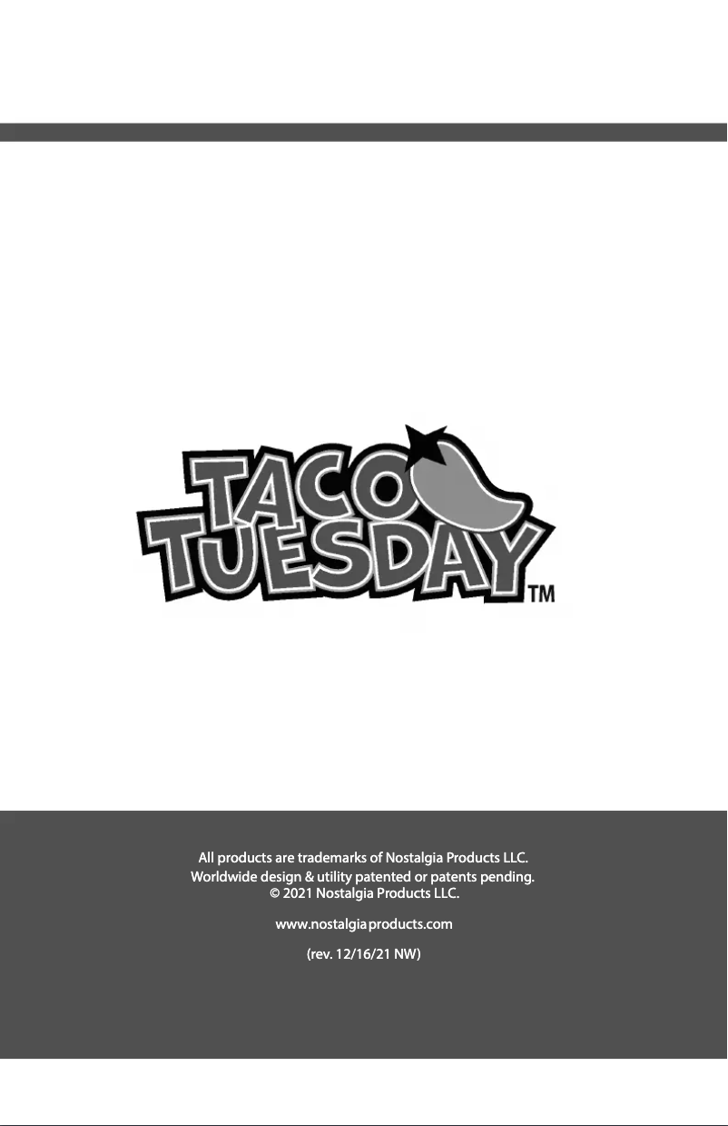 Page 1 de la notice Manuel utilisateur Taco Tuesday TTMSB64RD6A