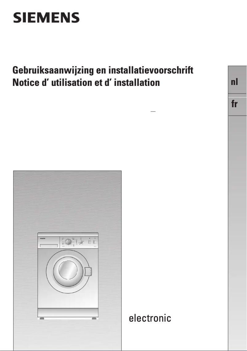 Page n°1 - Manuel utilisateur Siemens WXB1260FF