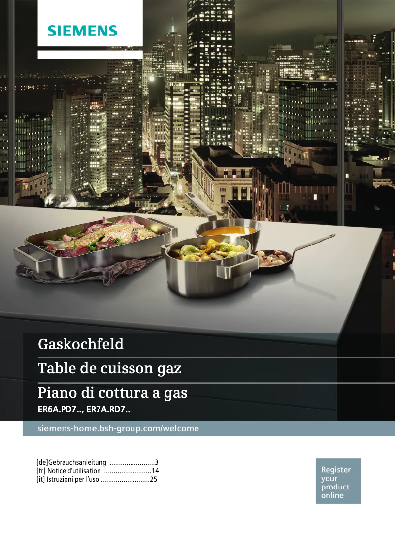 Page n°1 - Manuel utilisateur Siemens ER6A6PD70