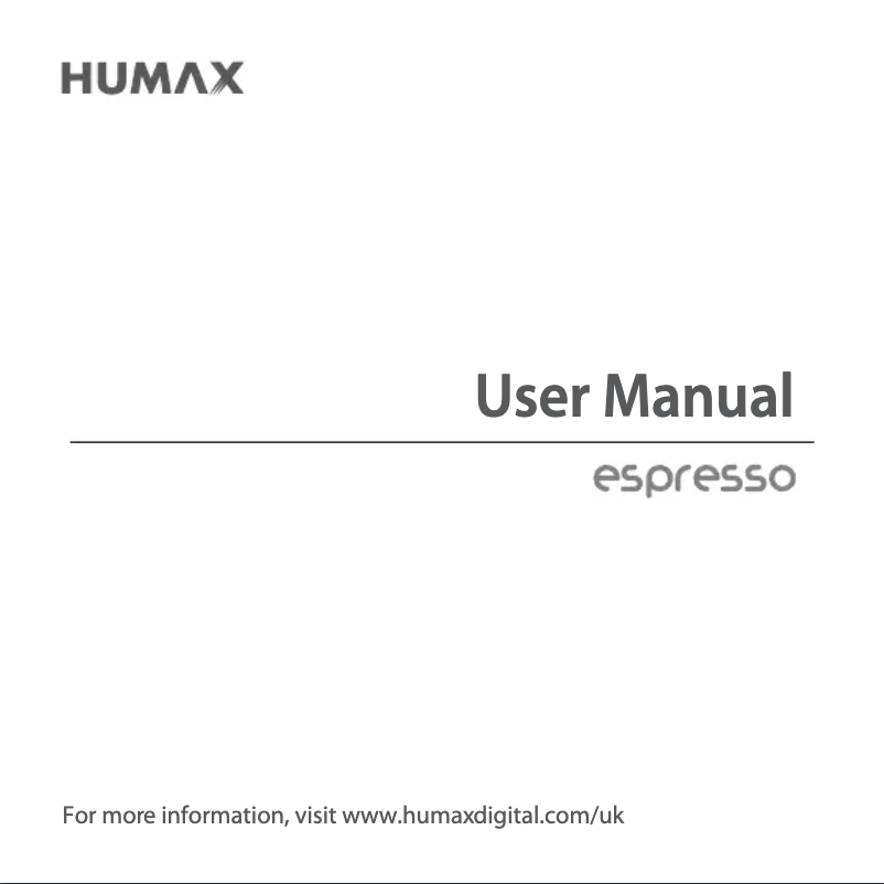 Page 1 de la notice Manuel utilisateur Humax H3 Espresso