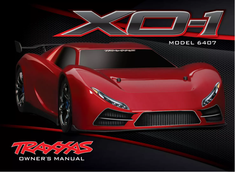 Page n°1 - Manuel utilisateur Traxxas XO-1