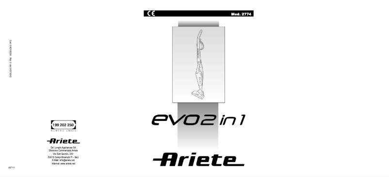 Page n°1 - Manuel utilisateur Ariete Evo 2in1 2774