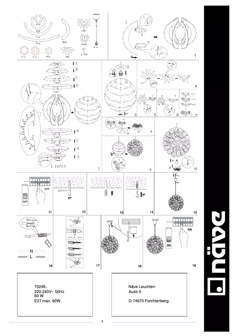 Image de la première page du manuel de l'appareil Flowery Meadow