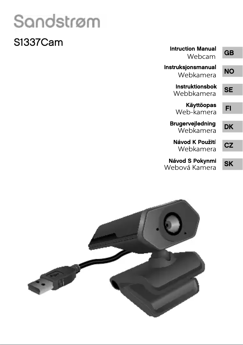 Image de la première page du manuel de l'appareil S1337CAM