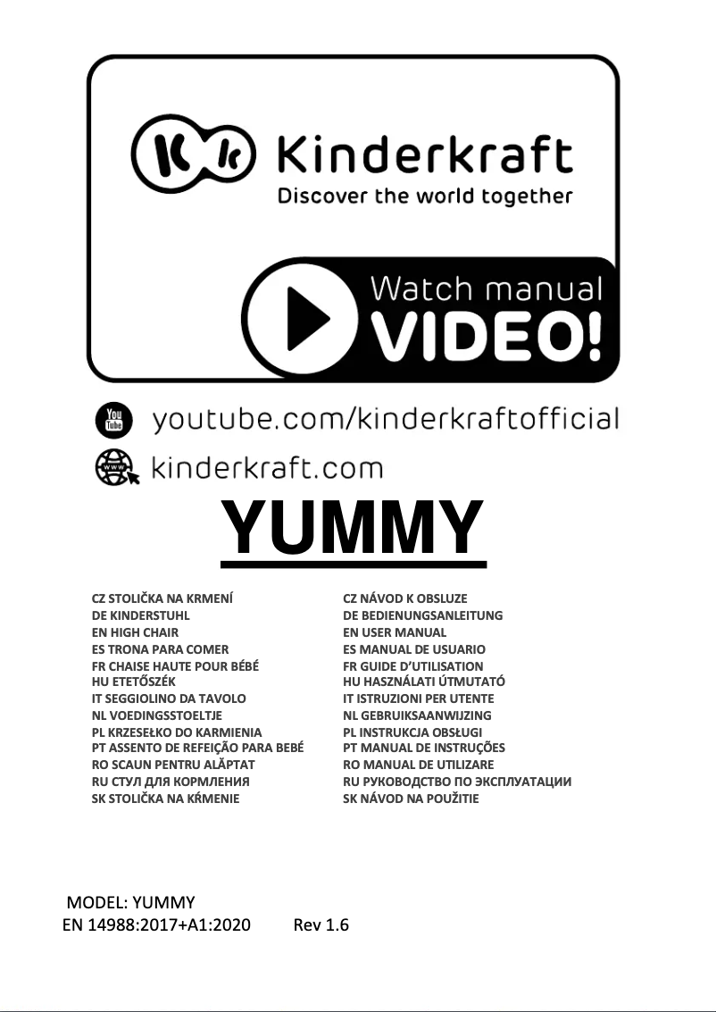 Página 1 del manual Manual de usuario Kinderkraft Yummy
