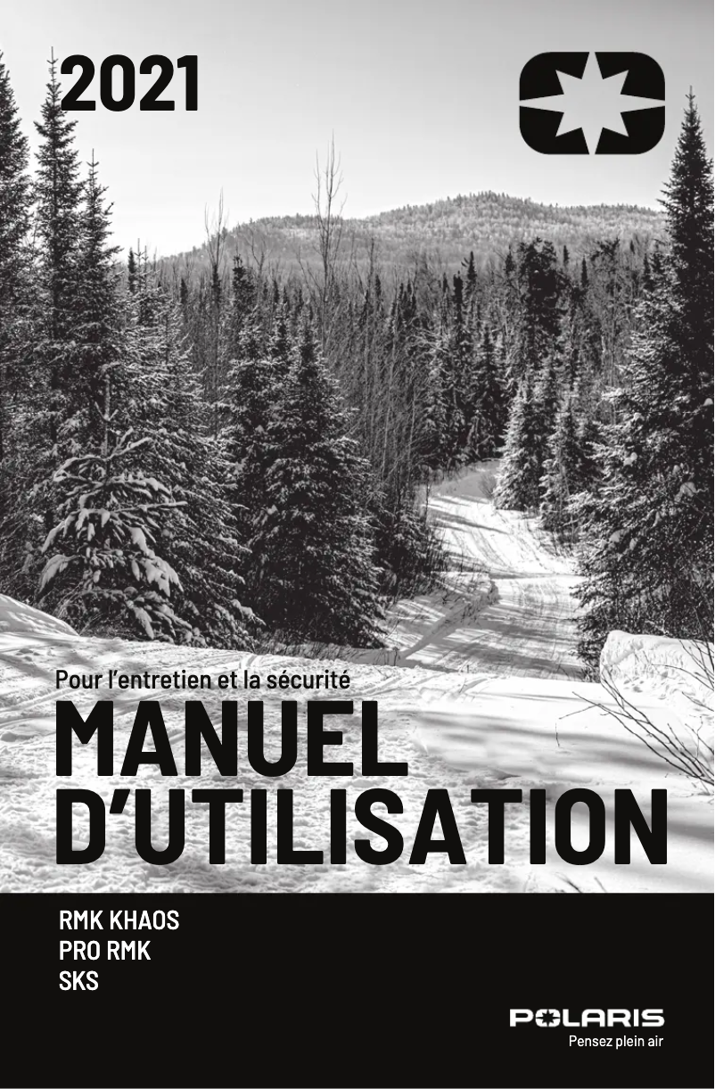 Page n°1 - Manuel utilisateur Polaris 600 Pro-RMK 155 (2021)