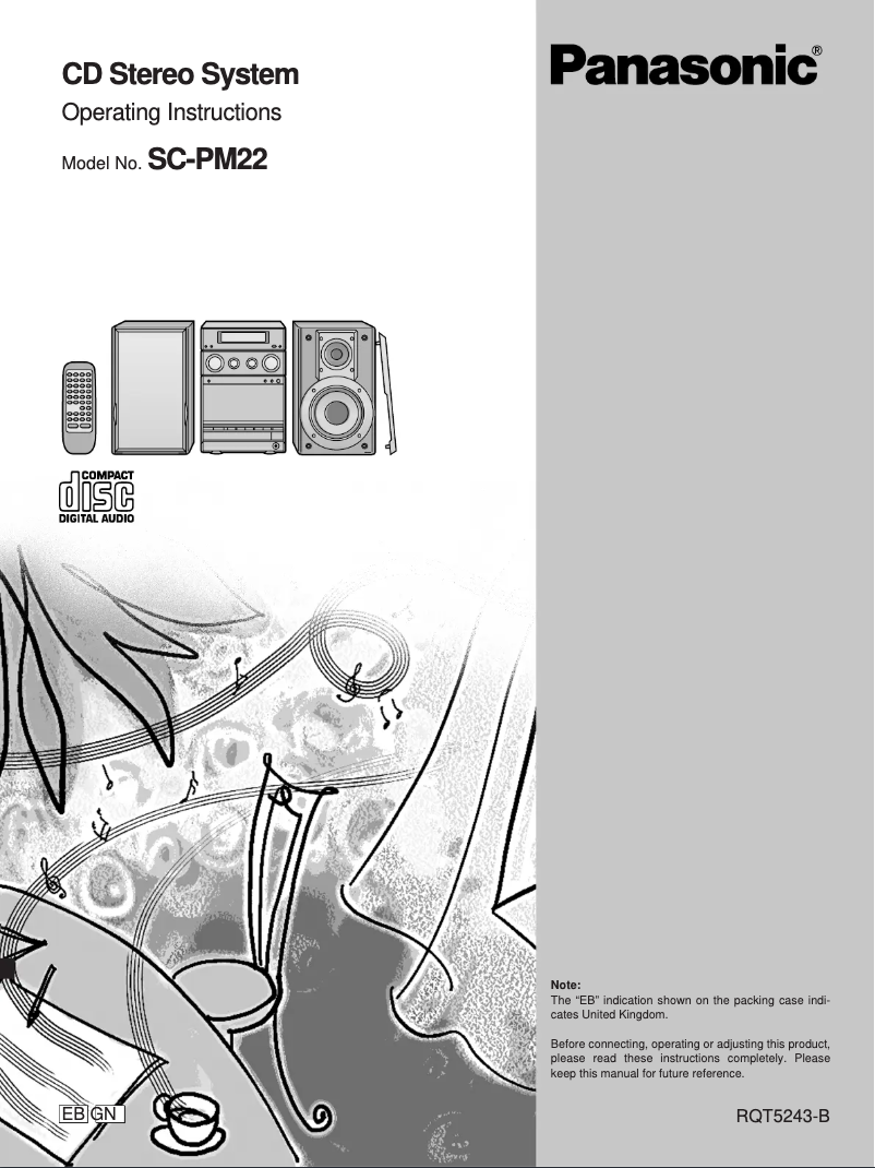 Page n°1 - Manuel utilisateur Panasonic SC-PM22