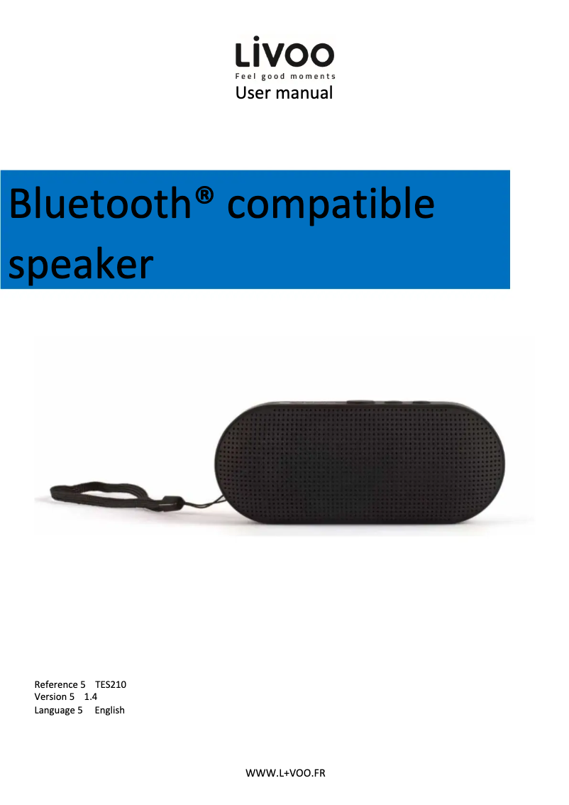 Image de la première page du manuel de l'appareil TES210