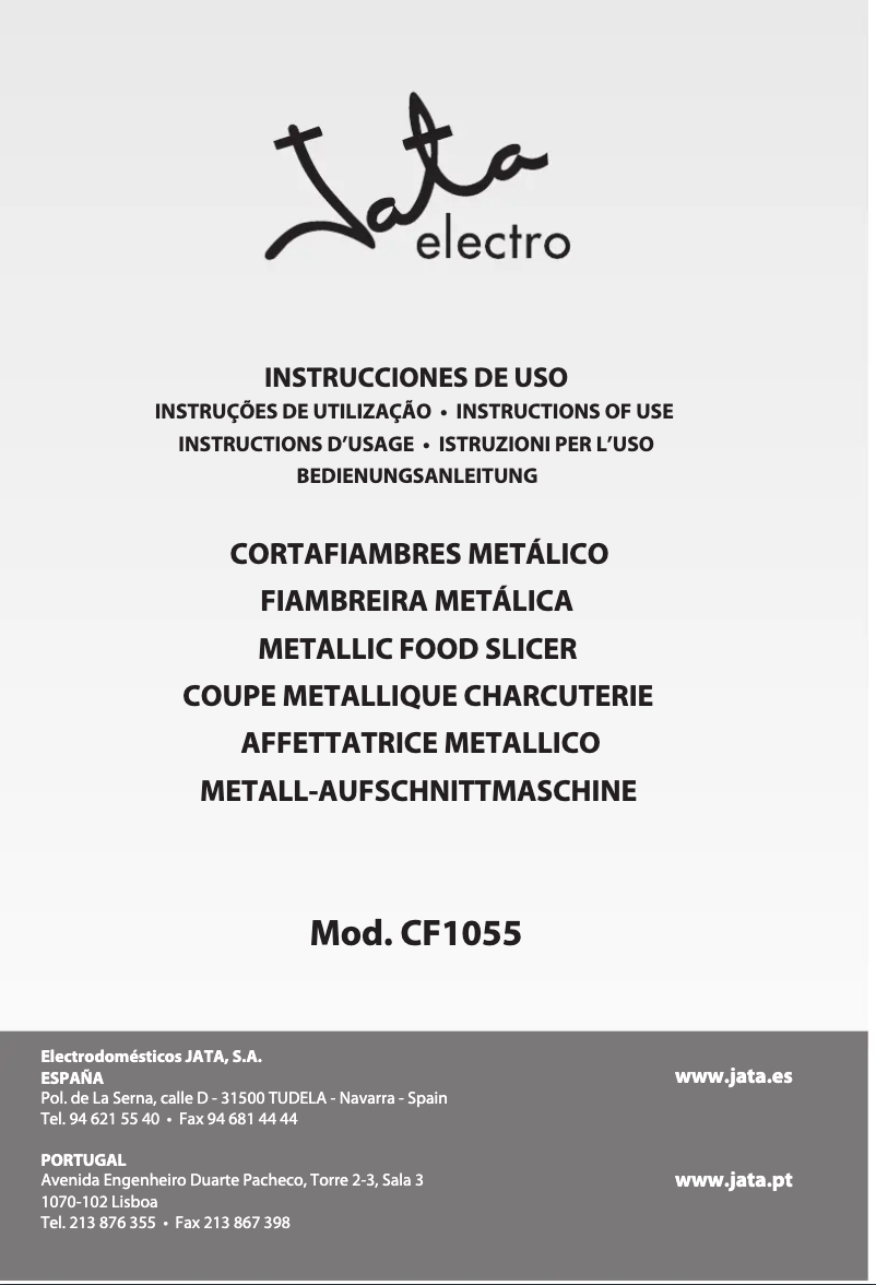 Image de la première page du manuel de l'appareil CF1055