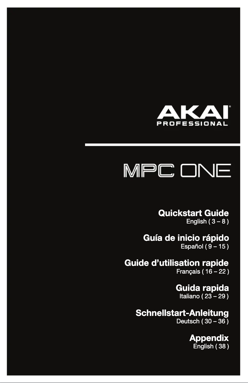 Page n°1 - Manuel utilisateur AKAI MPC One