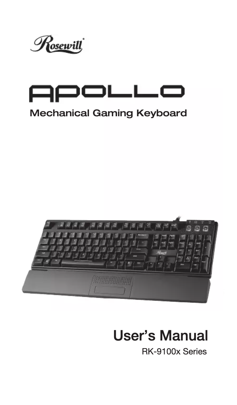 Page n°1 - Manuel utilisateur Rosewill RK-9100xBBR