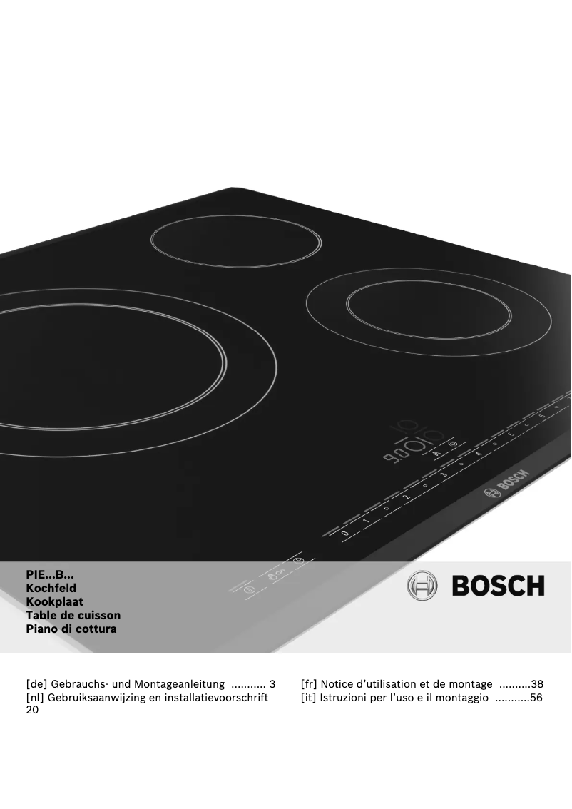 Page n°1 - Manuel utilisateur Bosch PIE645B18E