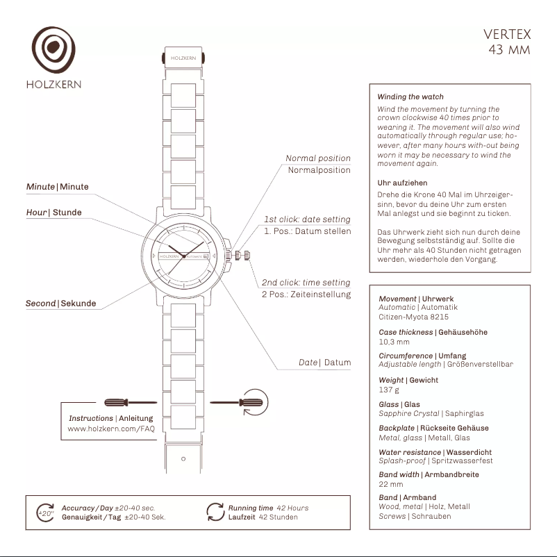 Page 1 de la notice Manuel utilisateur Holzkern Canyon