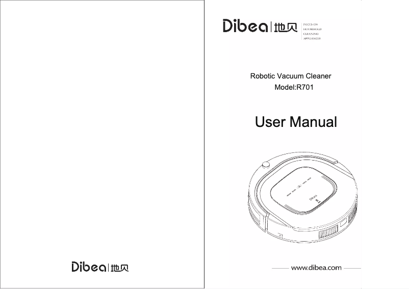 Page n°1 - Manuel utilisateur Dibea R701