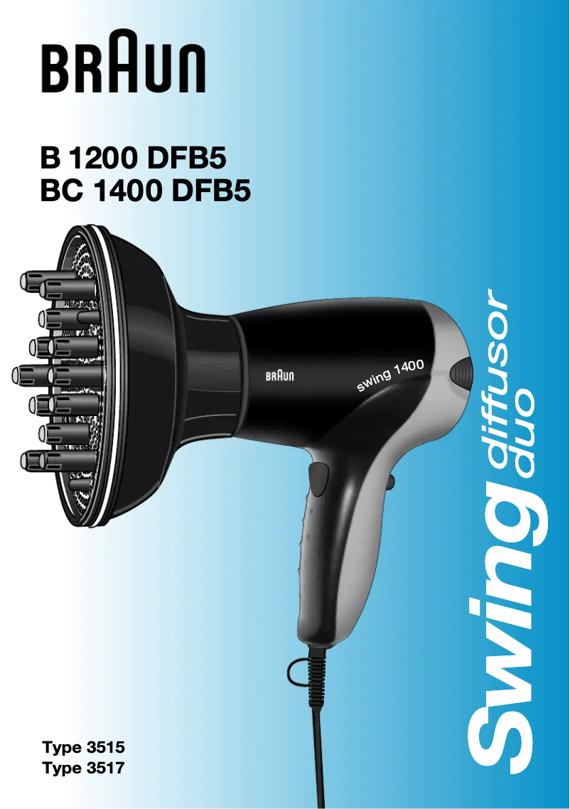 Page n°1 - Manuel utilisateur Braun Swing BC 1400 DFB5