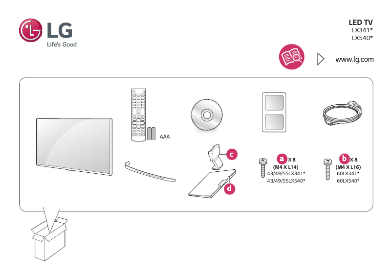Página 1 del manual Manual de usuario LG 55LX540S