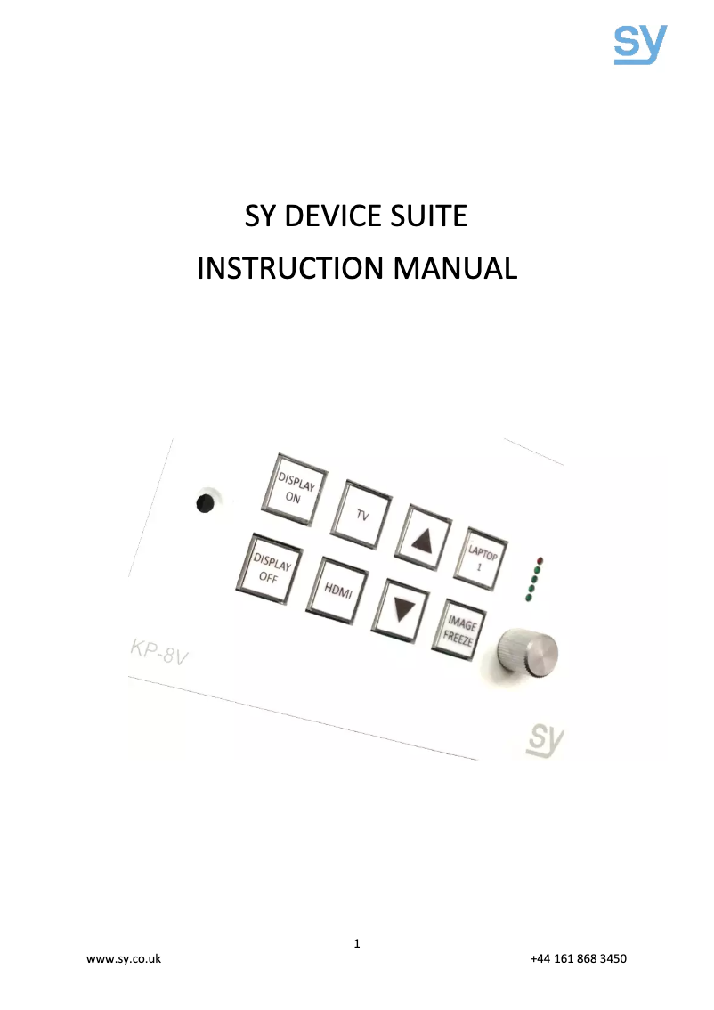 Image de la première page du manuel de l'appareil SY-KP4NVE-EA