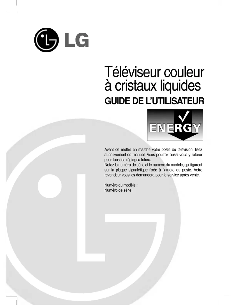 Página 1 del manual Manual de usuario LG RZ-20LA90
