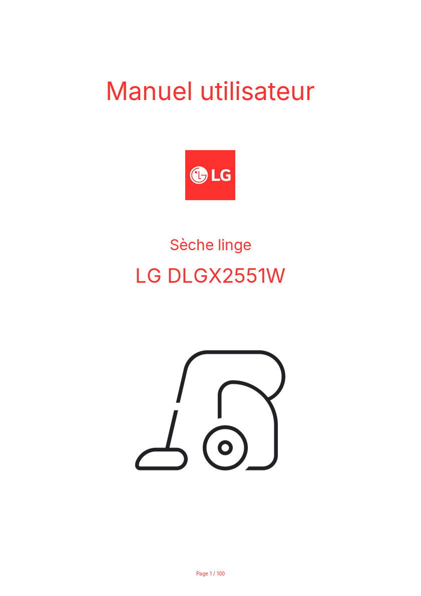Page n°1 - Manuel utilisateur LG DLGX2551W