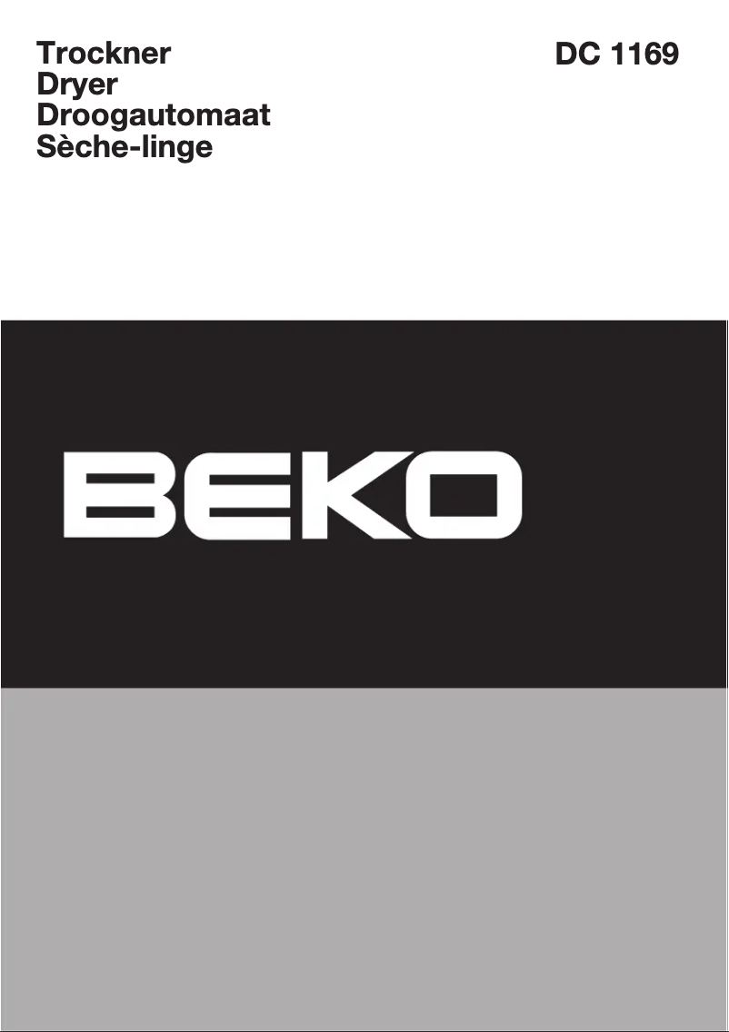 Page 1 de la notice Manuel utilisateur Beko DC 1169