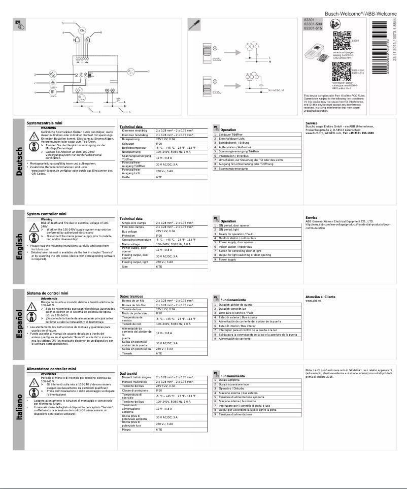 Image de la première page du manuel de l'appareil 83301